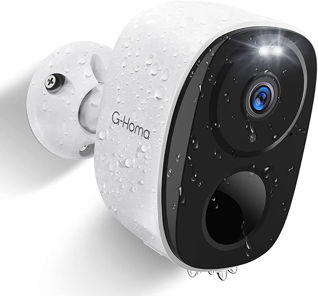 2K 3MP Wireless Security Camera Outdoor, G-Homa Battery Powered Camera with Color Night Vision, No Monthly Fee, AI Motion Detection, Alerts/Spotlight, 2-Way Audio, Cloud/SD(up to 256G),IP65 Waterproof