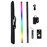 Aputure Amaran T4c RGBWW Vollfarb LED Röhrenlicht,2500K~7500K,Einstellbarer RGB Videolichtstab,CRI 95+TLCI 98+,15 Lichteffekte,APP-Steuerung,OLED Display