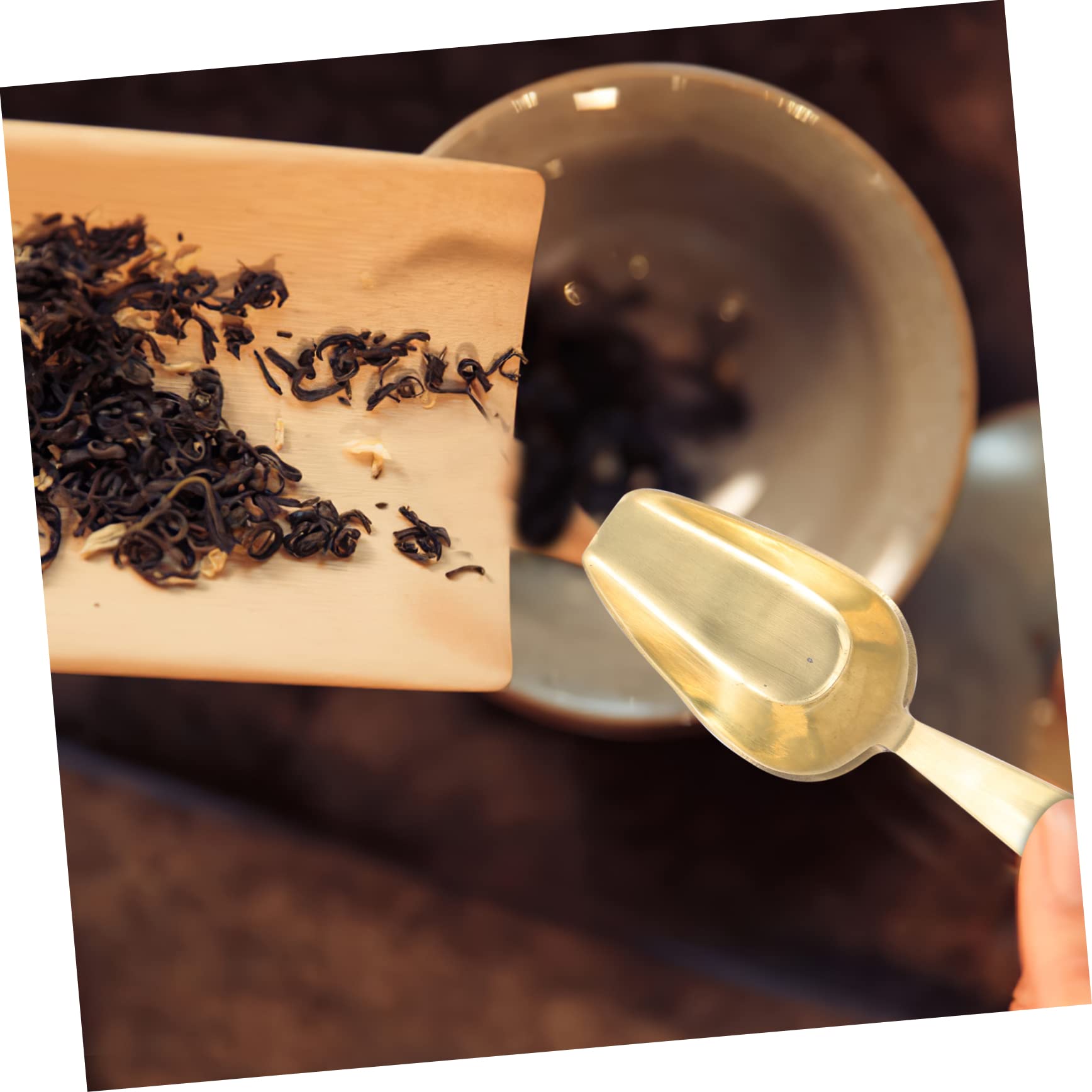 Hohopeti 3piezas Cuchara De Té De Latón Para Infusiones Utensilio Práctico y Elegante Para Té y Café Accesorio De Cocina Miniatura Para y Uso Diario