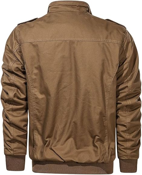 Mens Winter Jackets Fleece Lined Cotton Military Jacket Army Cargo