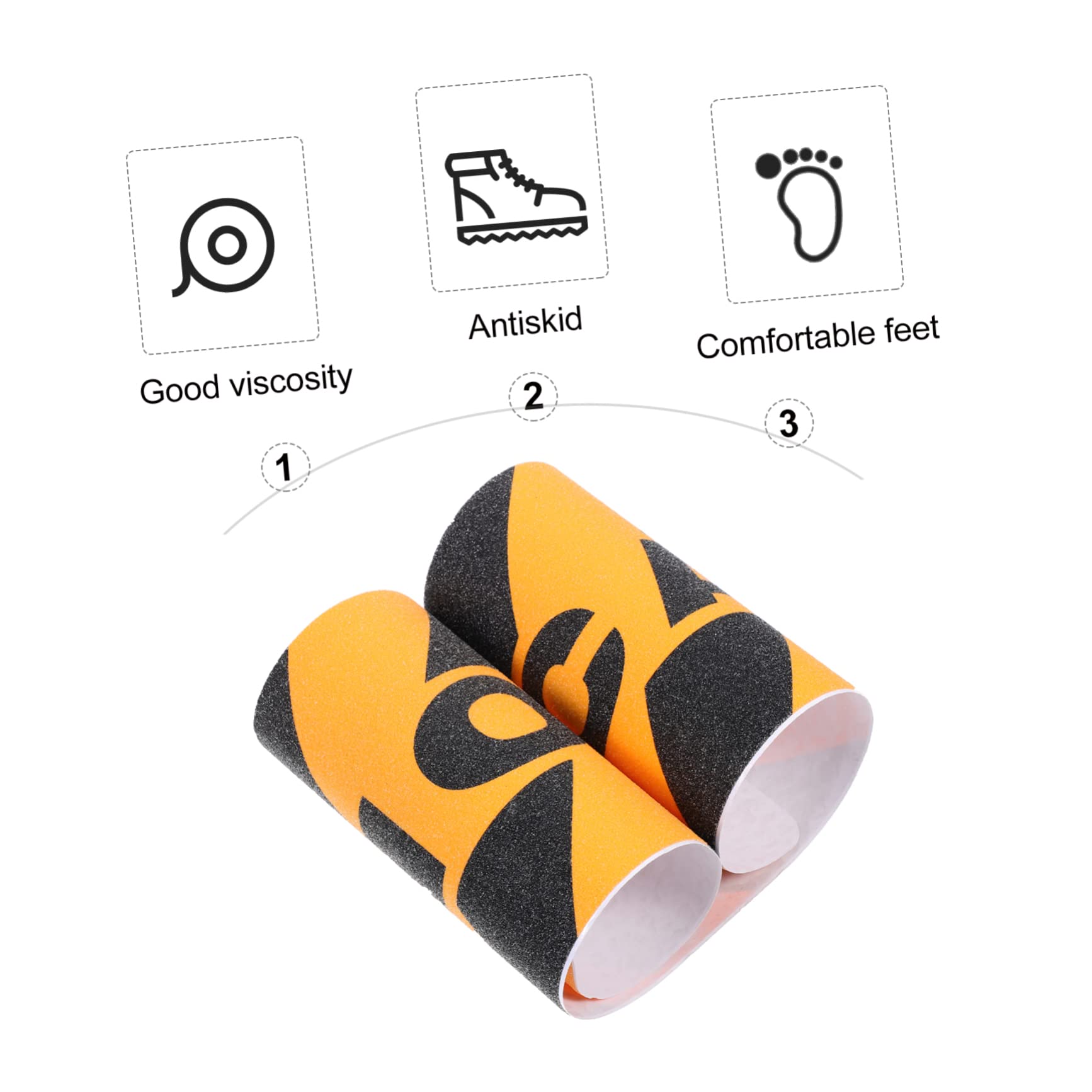 Amosfun 3 Set Nastro Antiscivolo Autoadesivo Pet Strisce Antiscivolo Con Caution Per Scale E Corridoi Adesivi Segnaletici Resistenti E Facili Da Applicare 4 Pezzi*3