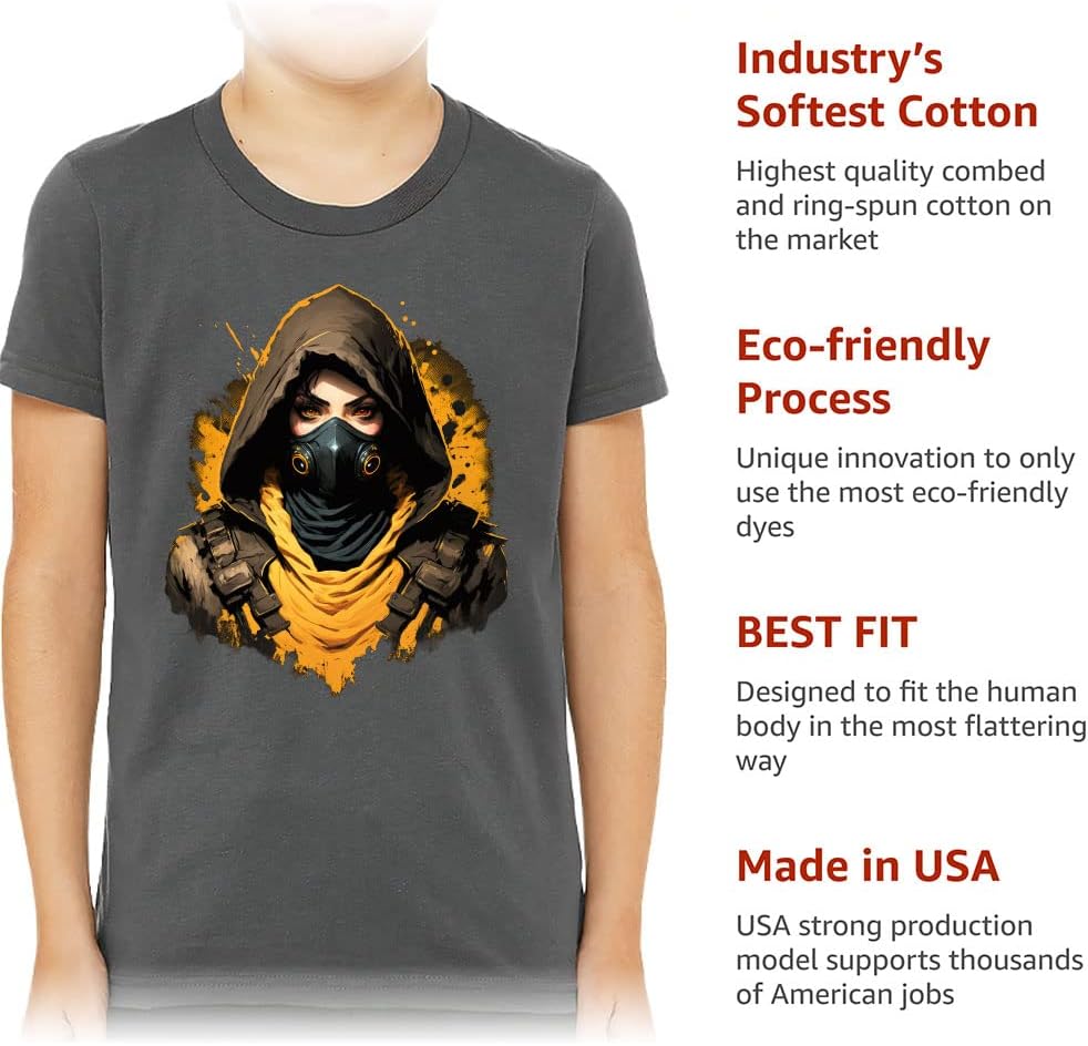 Ninja Design Kids' T-Shirt - Beautiful T-Shirt - Paint Tee Shirt for Kids