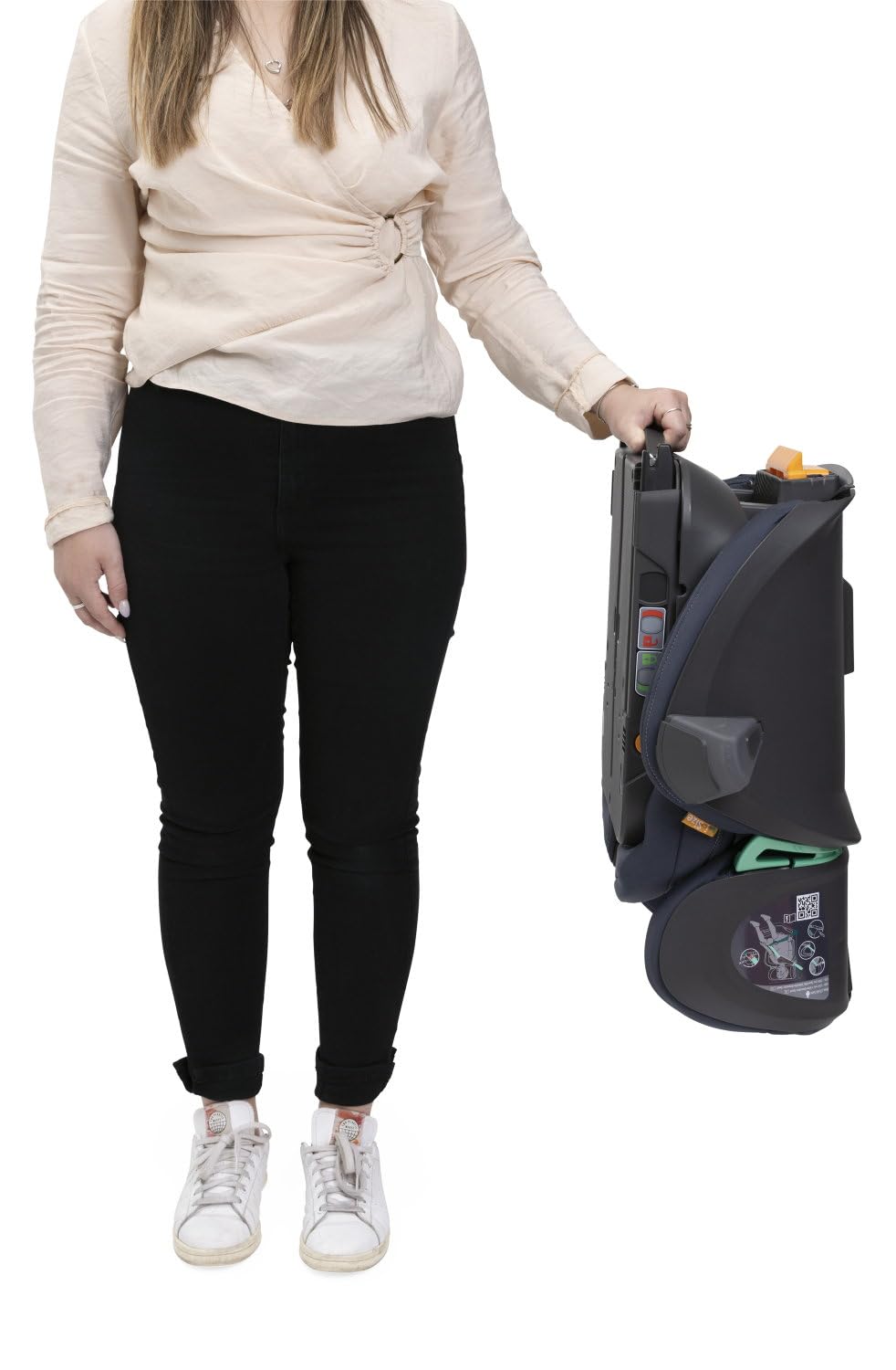 Chicco Fold&Go I-Size Kindersitz 15-36 kg mit ISOFIX Konnektoren, Gruppe 2/3 für Kinder von 3-12 Jahren, faltbar und klappbar, Seitenschutz, Höhe und Breite verstellbar, India Ink