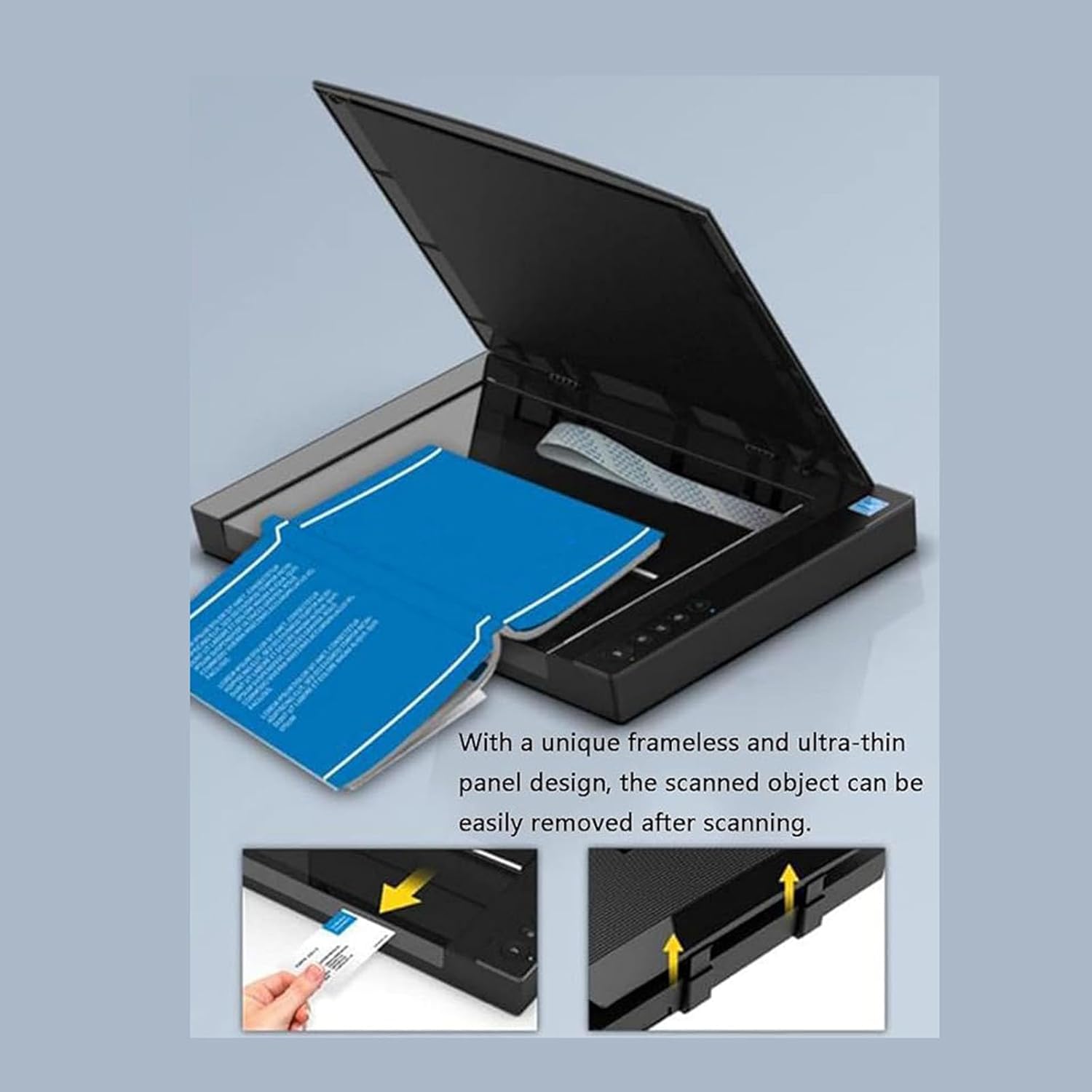 Escáner plano de gran formato, escáner de documentos y libros de fotos, escaneo a PDF/correo electrónico/impresión, 4 segundos por página, 2400 ppp, para la escuela