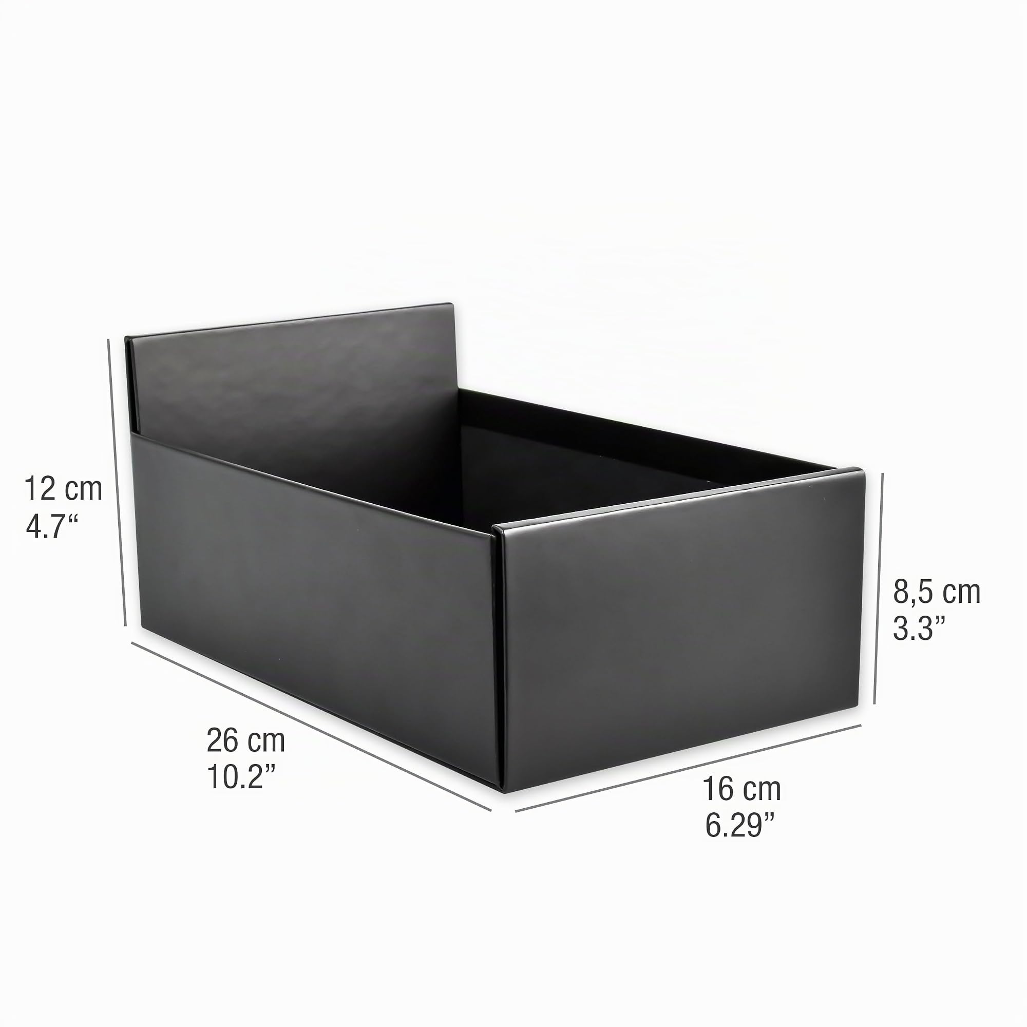 3L Djois made by Boîte de Rangement Noire pour Pochettes de CD, DVD, Blu-Ray - Contenance Optimale 80 Disques - 26x8,5x16cm - 1 pc - 10290