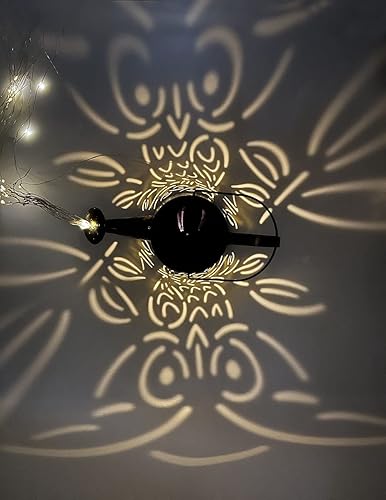 Miniatura 4 de Regadera solar con luces en cascada, luces de cascada grandes, decoración de jardín, linterna colgante solar con forma de búho, impermeable, 96