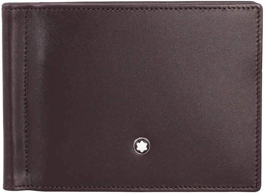 Montblanc Men's Meisterstuck 6 Cc With Money Clip Leather Wallet