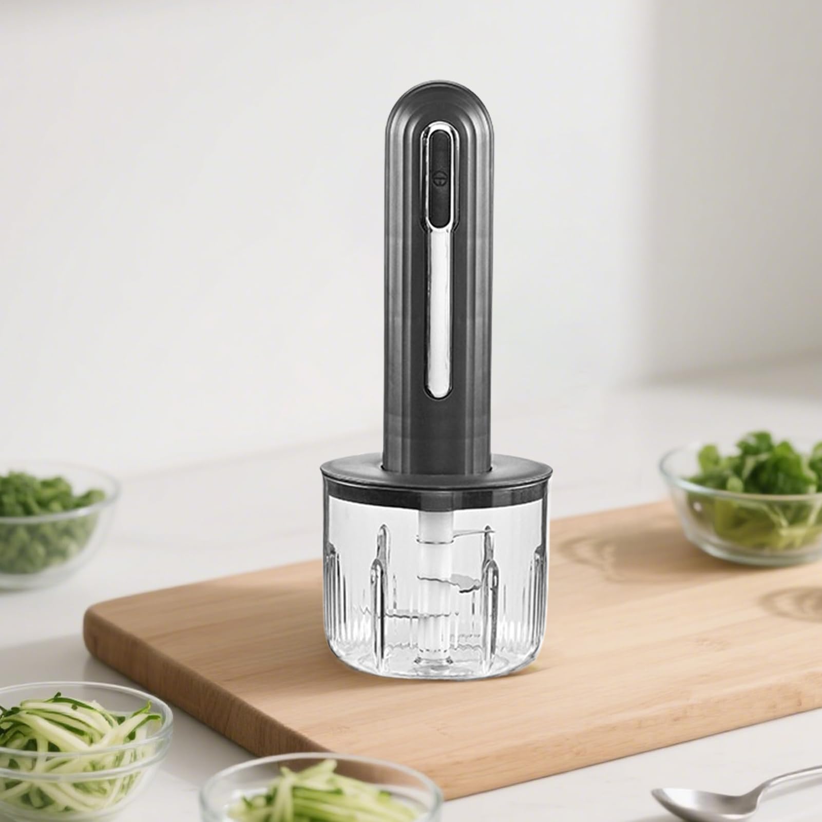 Coupe-ail électrique rechargeable USB - Portable sans fil pour salades, aliments, légumes, oignons, viandes