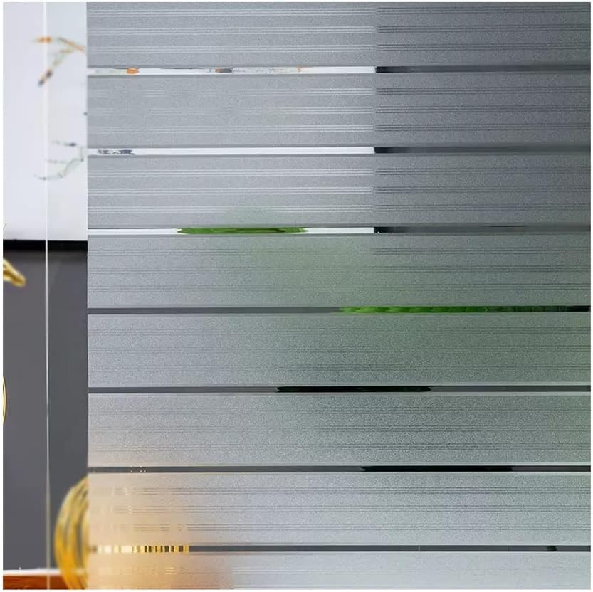 Window Privacy Film Window Film Window Privacy Film Glue-free Glass Sticker Peep-proof Office Stripe Film Bathroom Door Balcony Kitchen Window Decoration Blackout Window Film Window Films(B,40*100 cm)