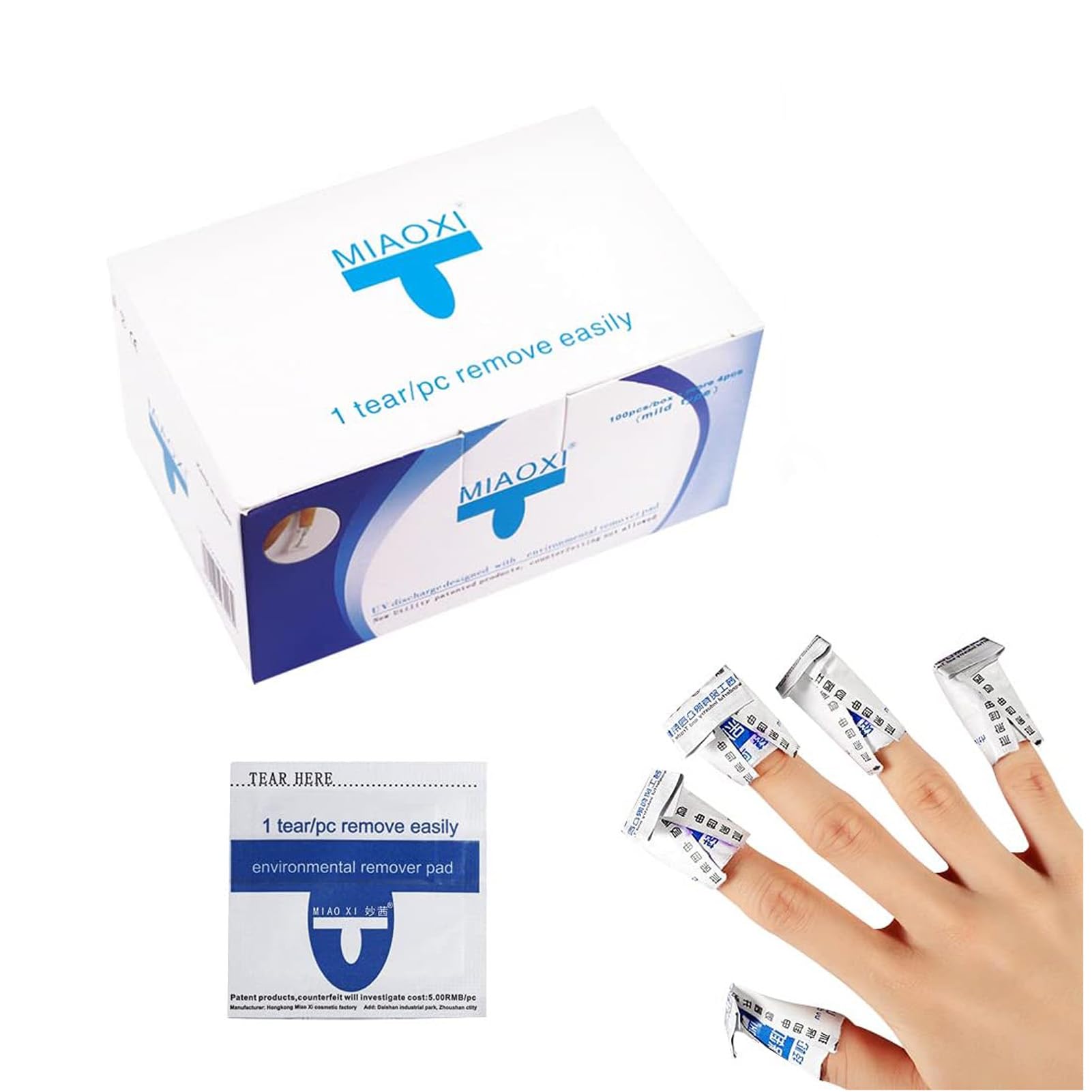 200 PCS Nail Polish Remover Pads, Nail Cleaner Pads Individually Wrapped Disposable Nail Polish Remover Gel Nail Polish Remover Foil Nail Wraps for Salon Use Nail Cleaner Pads