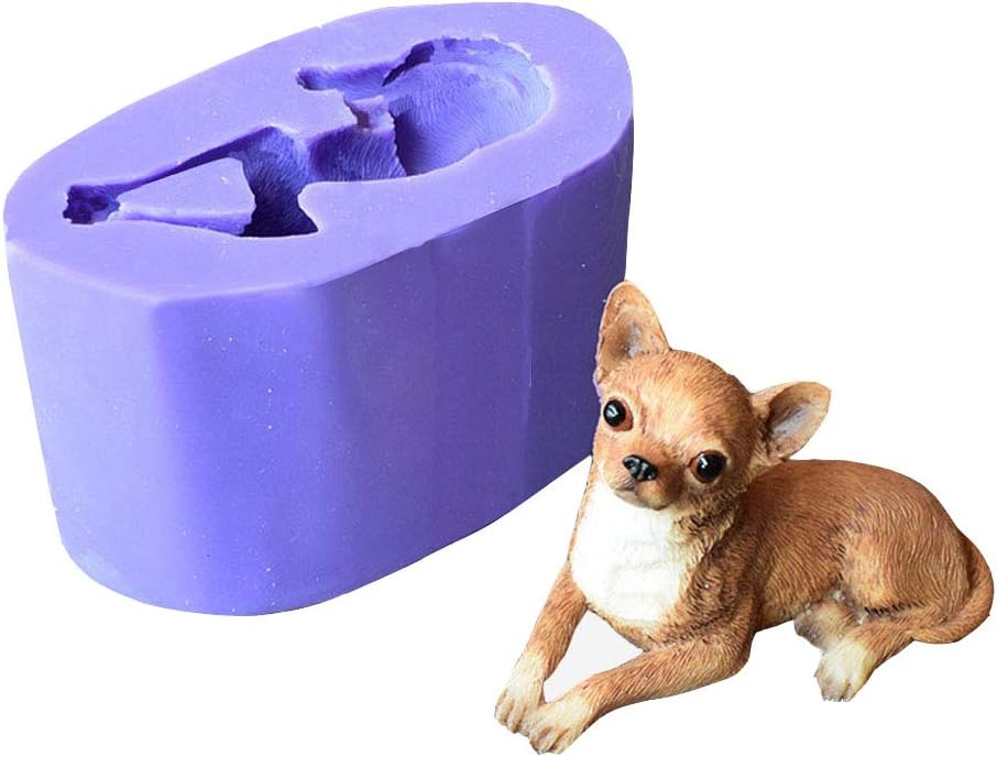 3D Dog Molds Silicone Fondant Mousse Cake Chocolate Mold Puppy Dog Soap Mold Candle Mould