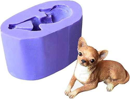 Moldes de silicona para perros 3D, molde de mousse para pastel, chocolate, cachorro, perro, jabón, molde para velas