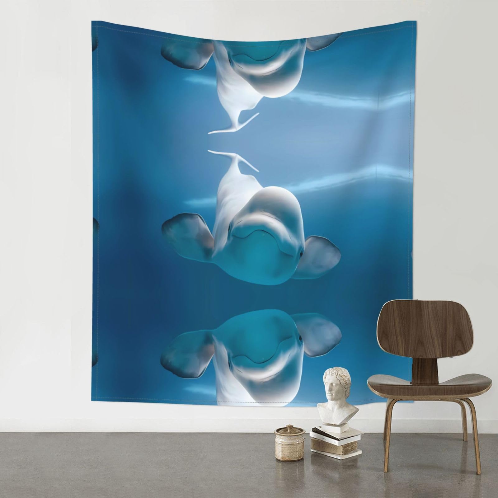 WHJSSF Cute whale Prints Wall Tapestry 60x51in - Boho Decor Throw for Bedroom, Dorm, Picnic & Outdoor Adventures