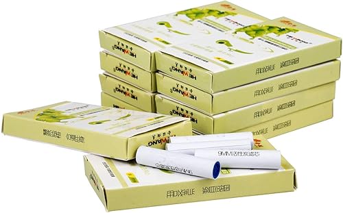 Filtros de tubo de carbón activado de 0.354in para el tenedor de cigarrillos de pipa de tabaco (50 piezas)