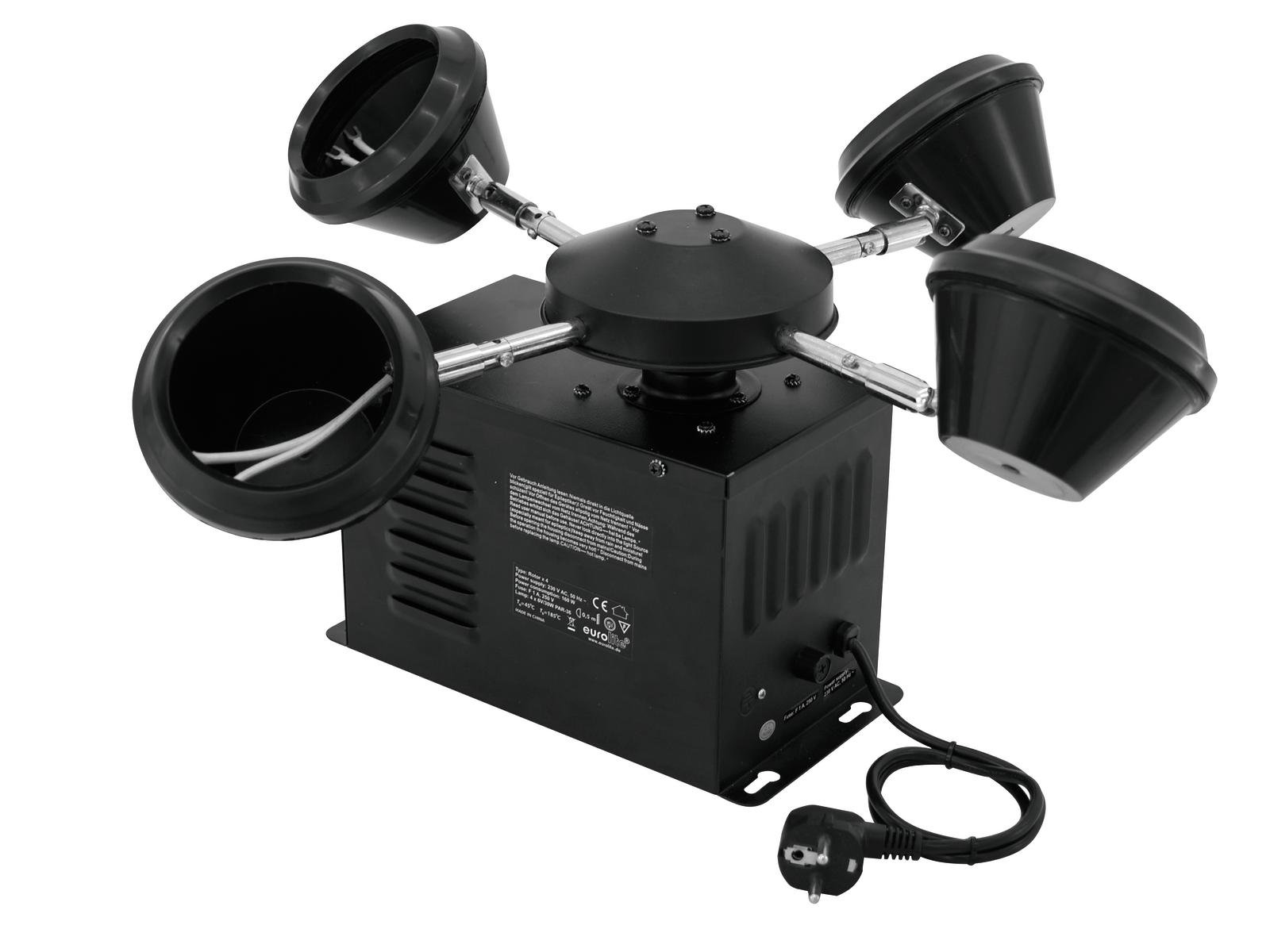 Effetto Luce Centropista Motorizzato Eurolite a 4 Bracci Par-36