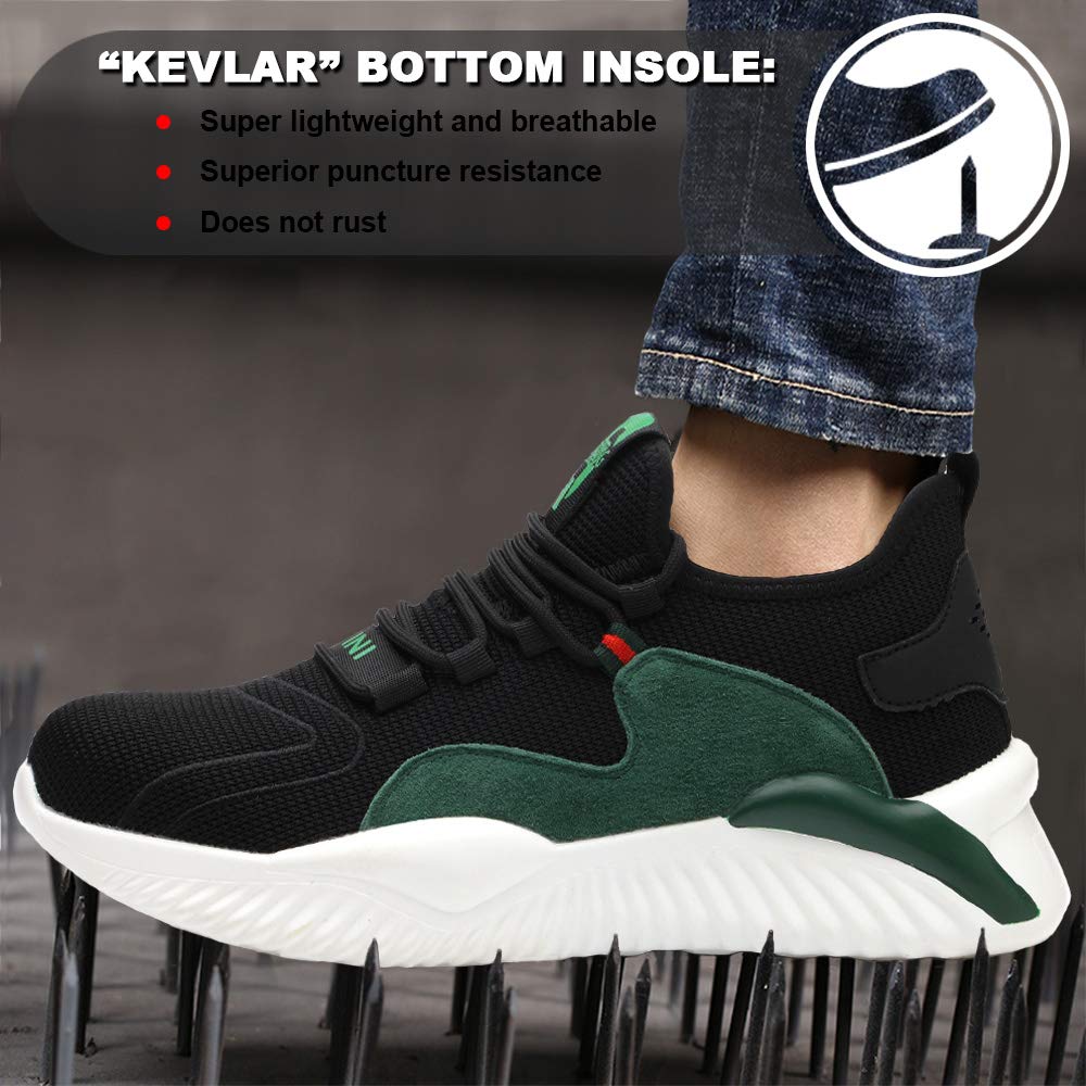 Scarpe Antinfortunistiche Uomo Donna Safety Shoes Punta in Acciaio Leggere Scarpe da Lavoro Traspiranti Sneakers Antinfortunistiche