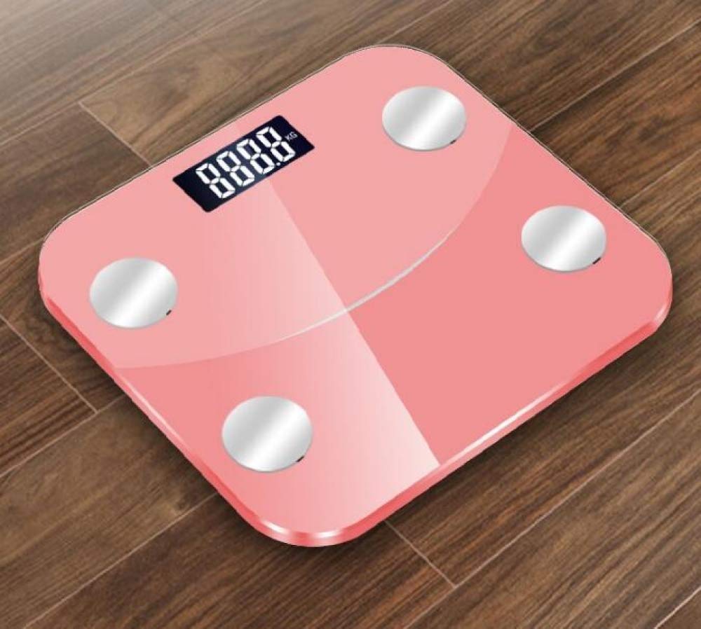 Balance électronique de salle de bain pèse-graisse corporelle pèse-personne électronique domestique nouvelle balance de salle de bain à batterie intelligente humaine femelle, rose, blanc (blanc)