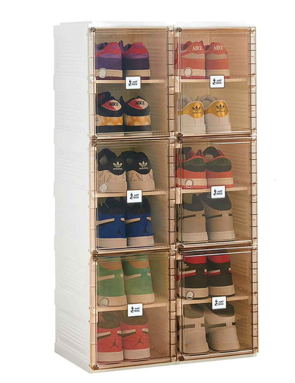 Buy ANTBOX Shoe Storage Stackable Shoe Box Clear Plastic Shoe