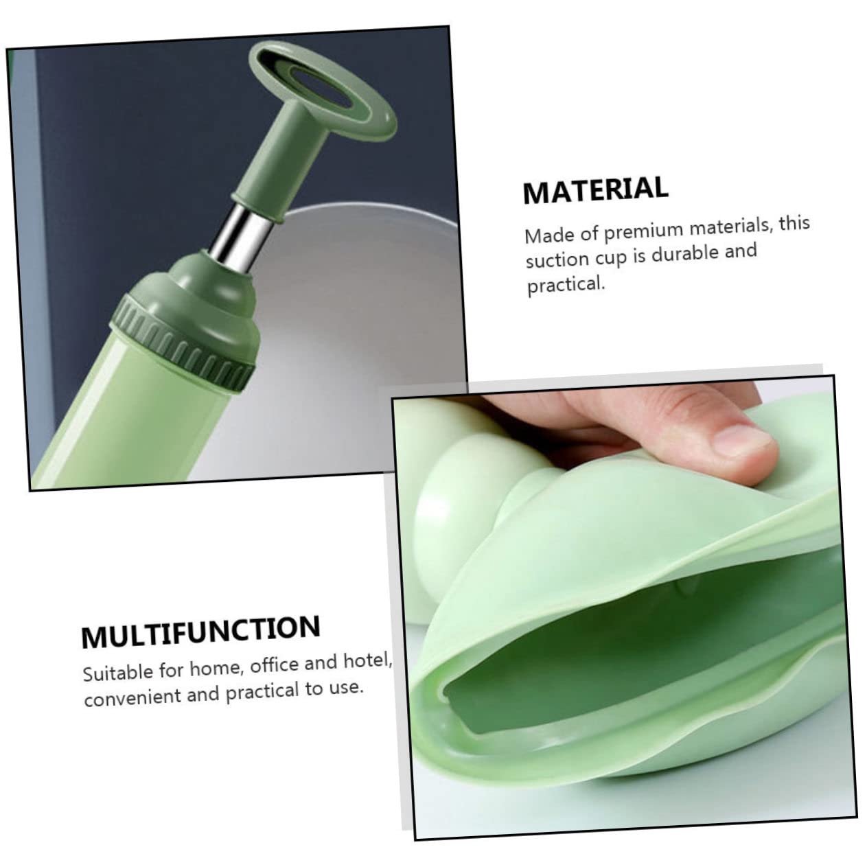 Alipis Stura Water a Pressione 2 Pezzi, Ventosa per WC in PVC e Acciaio Inox, Pulitore di Fognature per Casa e Hotel, Facile da Pulire