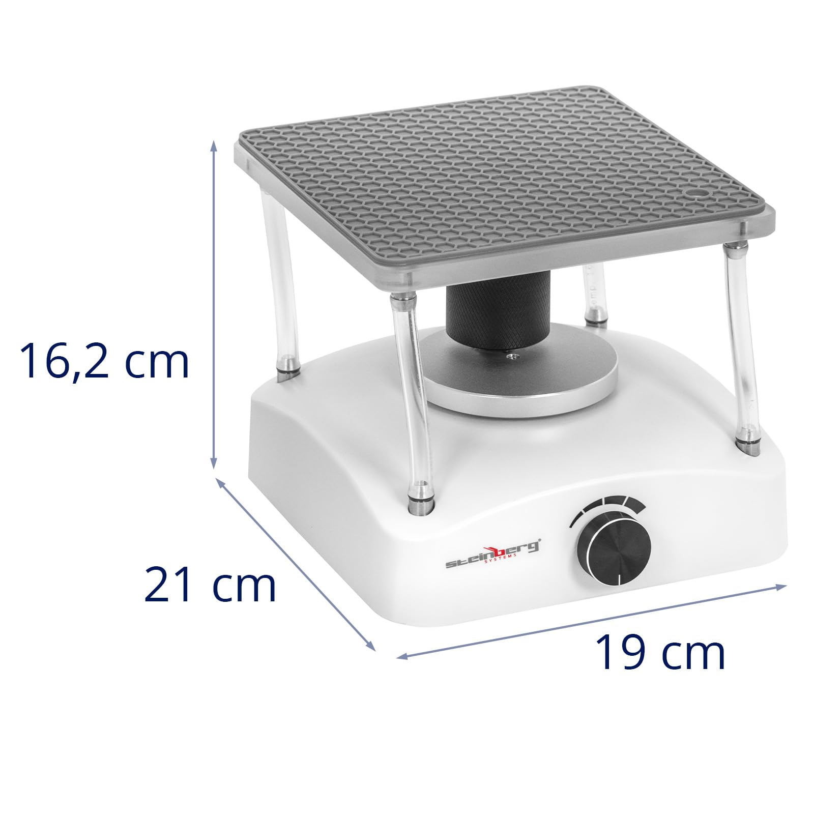 Steinberg Systems Agitador 3D con Velocidad de 100 rpm 18 x 18 cm Ángulo de 0 - 8° para hasta 2 kg Agitador de plataforma Agitador de laboratorio Mezclador orbital