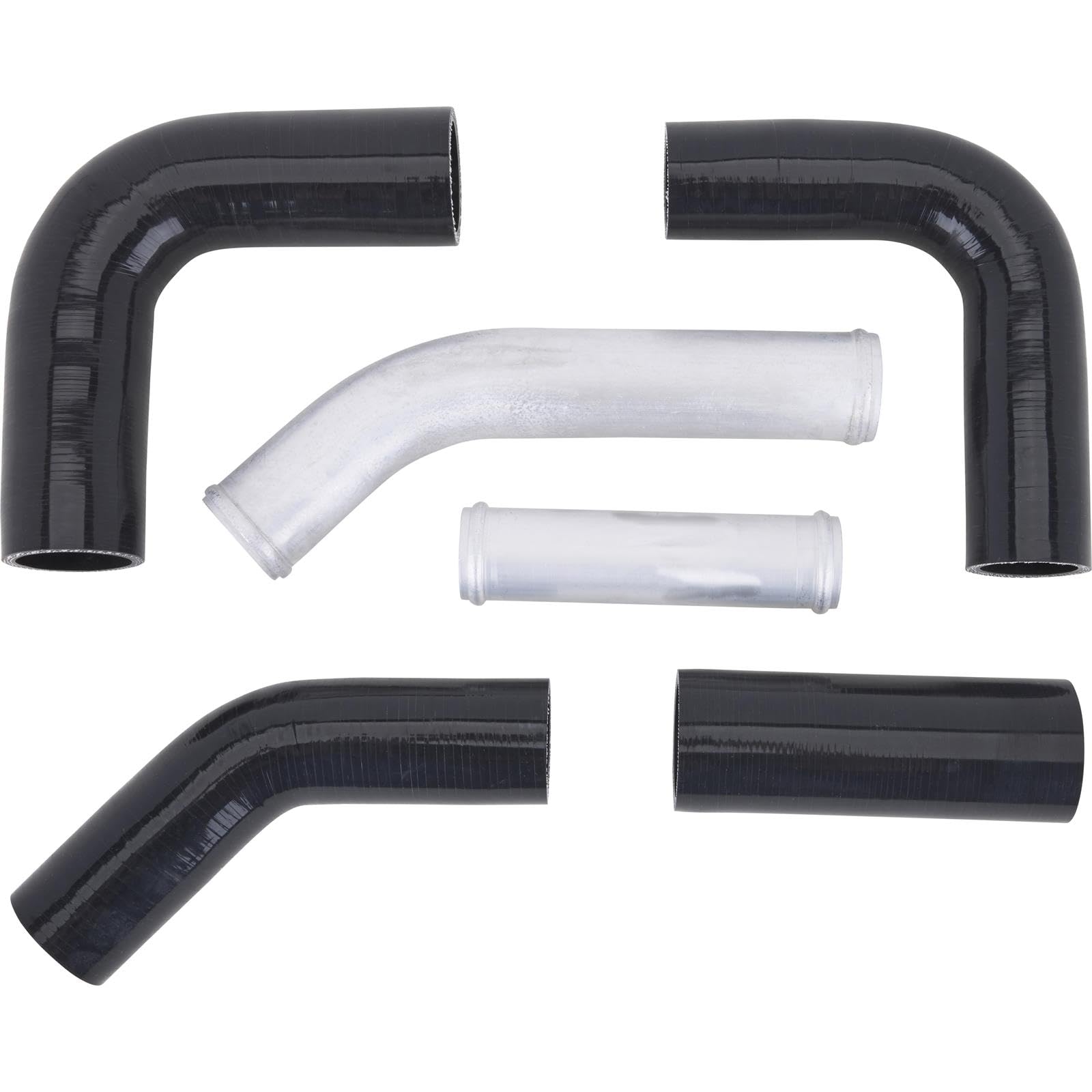 Speedway Motors Universal Silicone/Aluminum Radiator Hose Kit - Complete Starter Kit, Black Silicone Hoses, Aluminum Tubes, Heat Resistant, Custom Project-image-15