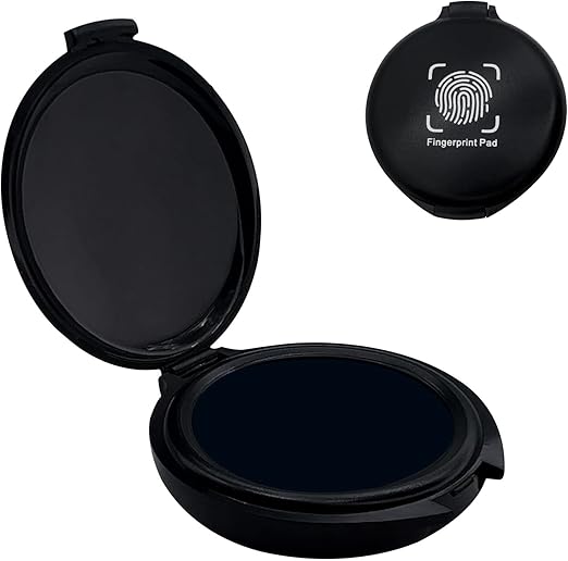 Fingerprint Ink Pad,Blue Thumbprint Ink Pad for Notary