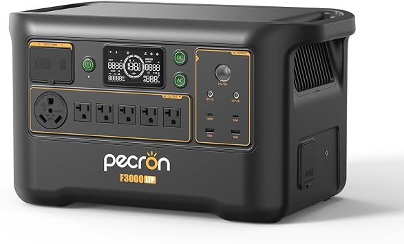 PECRON Portable Power Station F3000LFP, 3072Wh Solar Generator, 3600W LiFePO4 Battery Home Backup, Fast Charging Power Station Expand Capacity to 10752Wh, Solar Generators for Home Use, Camping, RV