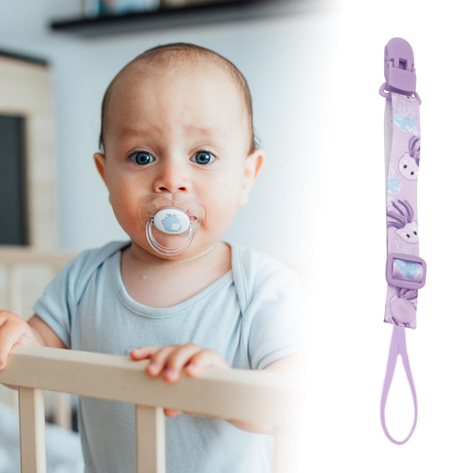 Pacifier Clip - Soother Holder with Silicone Beads | BPA Free, Adjustable Strap for Teethers, Pacifiers Toys, Safe Stylish Accessory for Adjustable and Versatile Strap — view 7