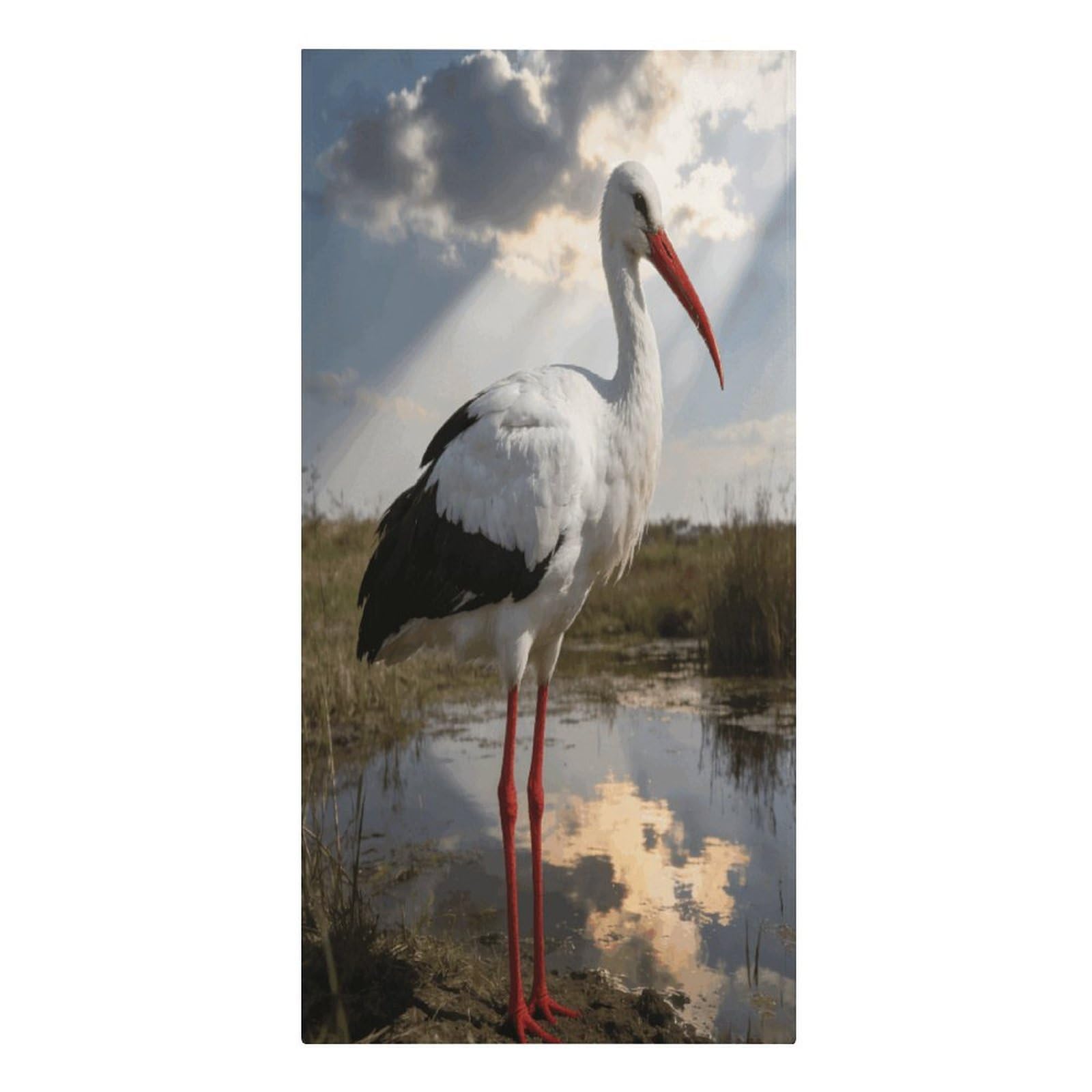 VstaDank Stork Beach Towels Microfiber Absorbent Extra Large Bath Towels Quick Dry Lightweight Thin Pool Towel Soft Swim Travel Towel Beach Accessories for Adult Gift