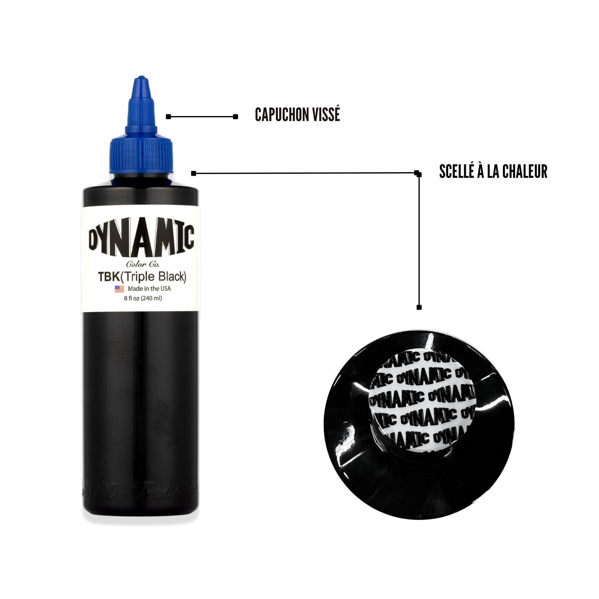 Encre De Tatouage Dynamic Blanc 227ml - Bouteille Originale Pour Doublage Et Ombrage