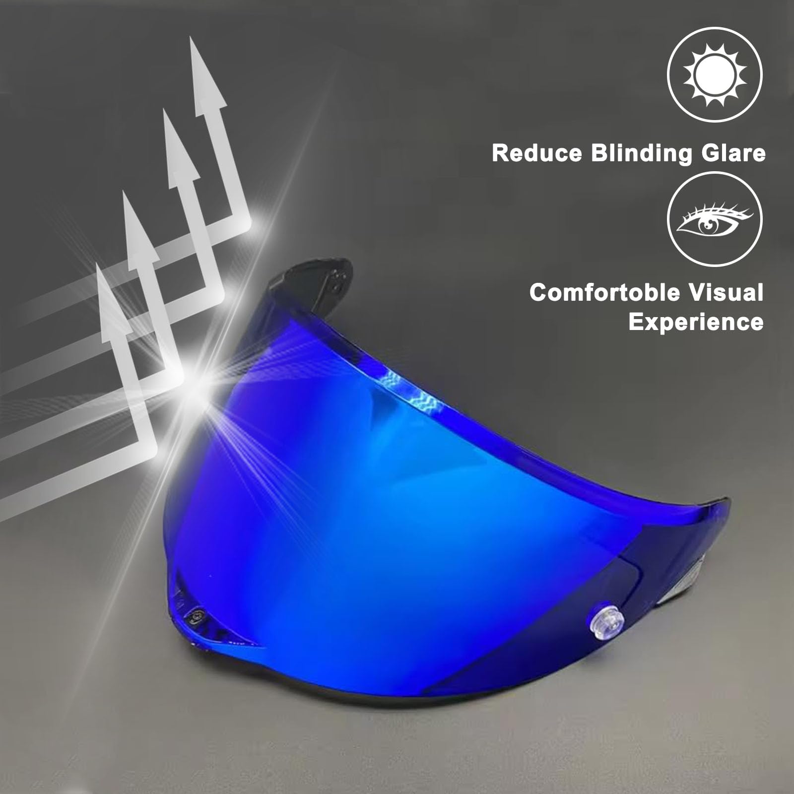 HHPIMA Motorcycle Helmet Visor Replacement for AGV Pista GPR Pista GPRR Corsa R, Scratch-Resistant Windshield Lens, Anti-Fog Ride Visor, Tinted Sun Protection Shield Visor,E : Automotive