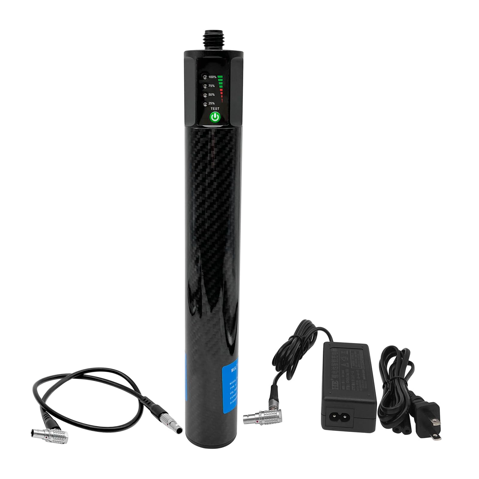New 10000mAh External RTK Battery Bar 12V 5-Pin Compatible with Topcon GR-3 GR-5 Hiper GPS Receiver Pole Power Stick with Charger and Cable (BL10000)