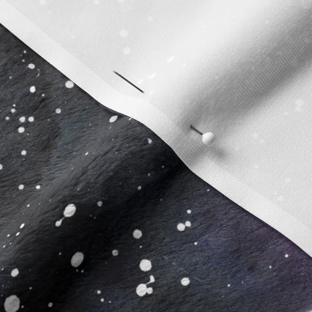 Spoonflower Fabric - Celestial Watercolor Astronomy Space Starry Sky Galaxy Nebula Printed on Minky Fabric by The Yard - Sewing Baby Blankets Quilt Backing Plush