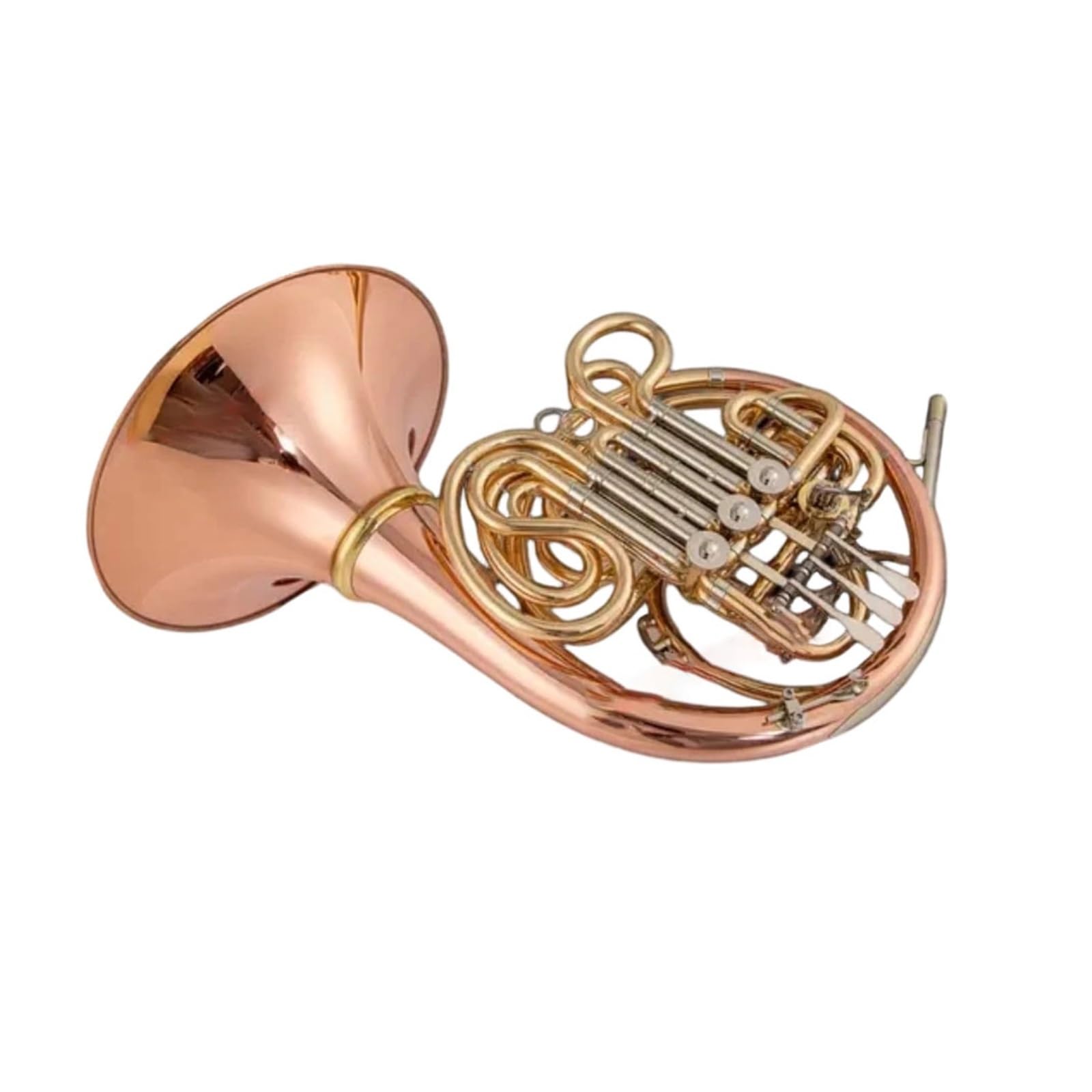 Profesjonalny Instrument Waltorniowy Złoty Brąz Profesjonalny Wydajny Dwurzędowy Róg Francuski Z Czterema Klawiszami(Rose Copper)