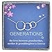 Amelery Grandma Necklace Silver Pendants Hoop Generations 3 Interlocking Circles Pendants Grandmother Infinity Circles for Mom Mum Mother Granddaughter Birthday Gifts for Women Girls