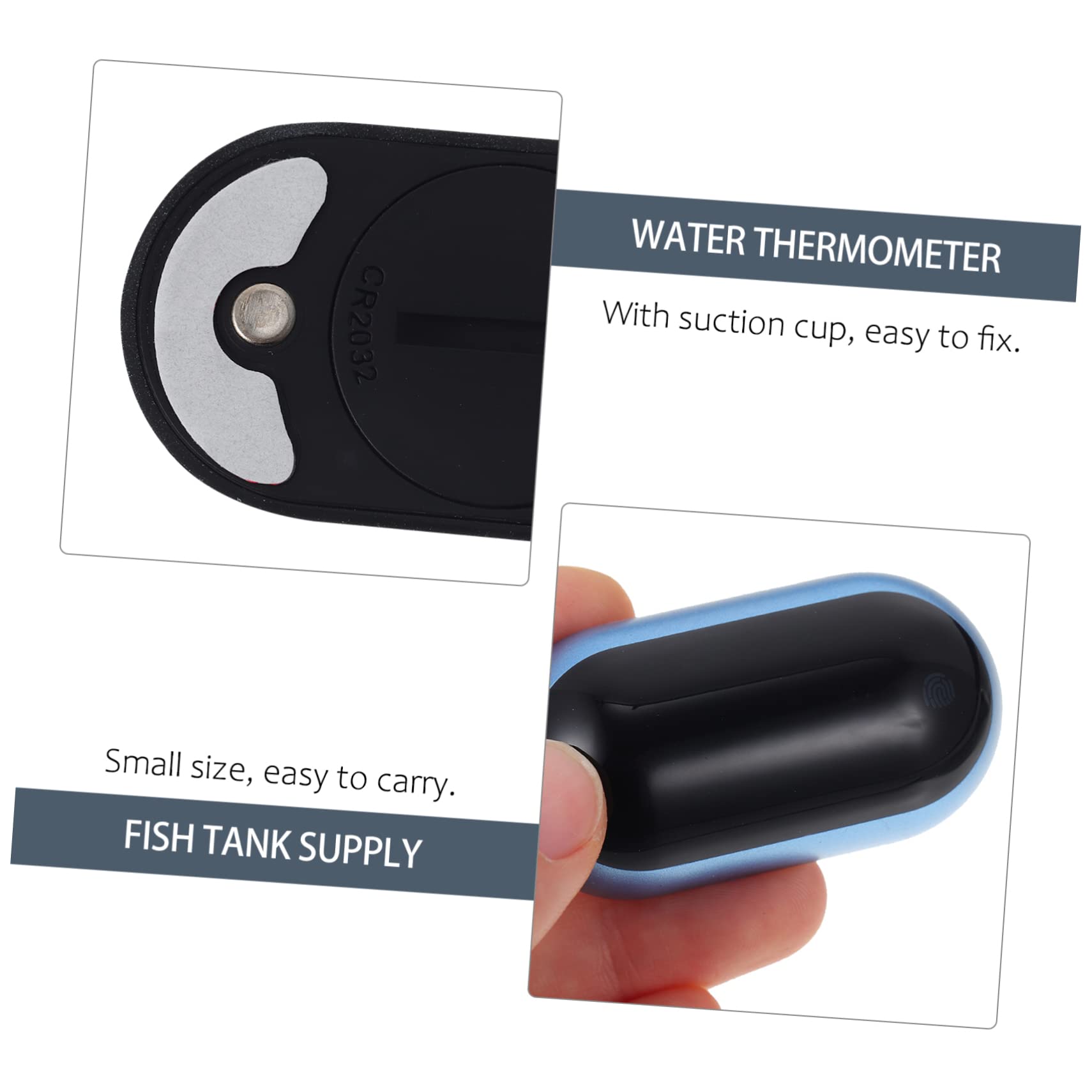 BESPORTBLE 3stücke Wassertemperatur Messgerät Für Aquarien Digitaler Thermometer Sensor Mit -anzeige Und Hoher Präzision Für Große Fischbecken Energiesparend Und Einfach Zu Bedienen