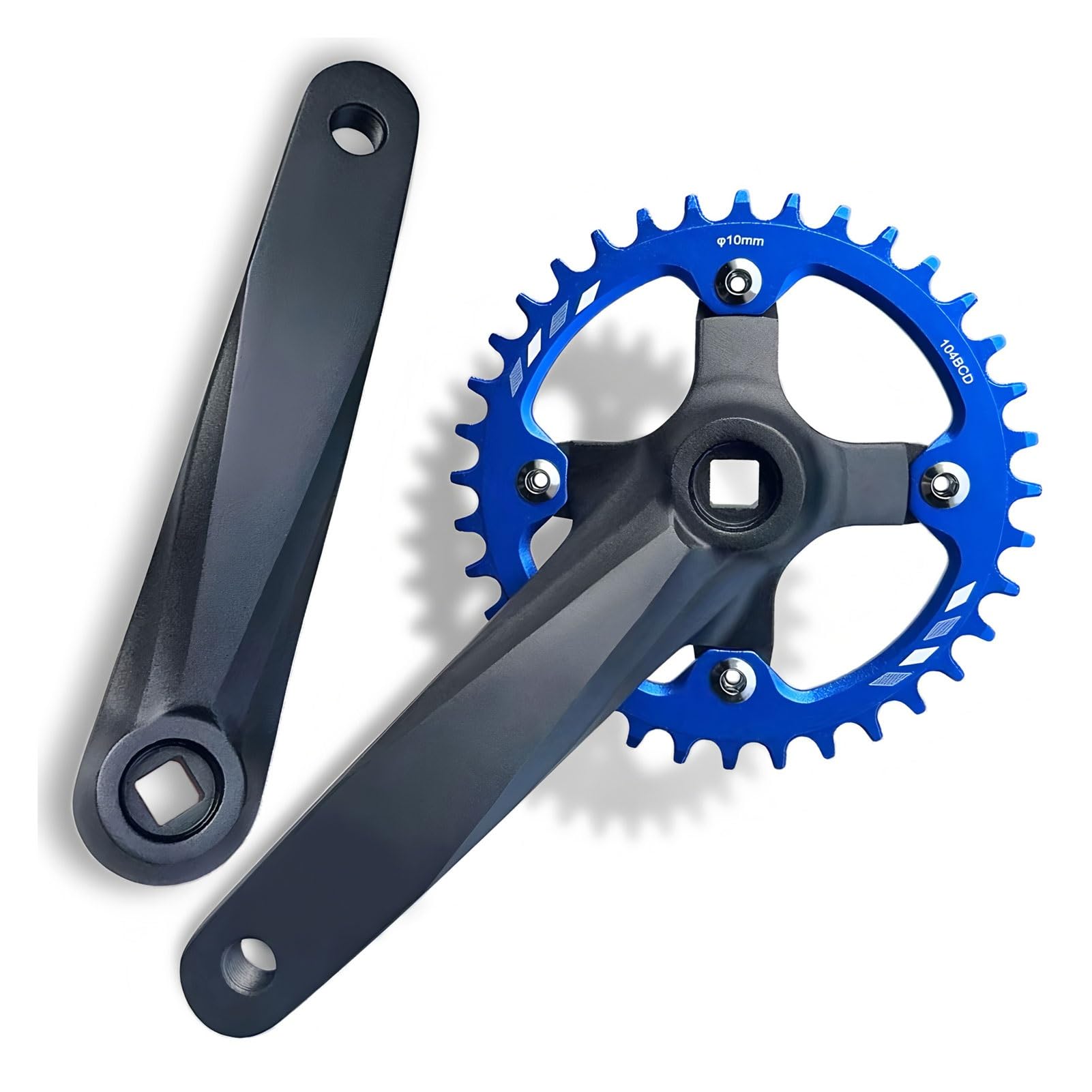 Zestaw korb stożkowych do roweru górskiego z pojedynczą prędkością, 152/165/170 mm, 32/34/36/38 zębów, do MTB, roweru elektrycznego i codziennego użytku.
