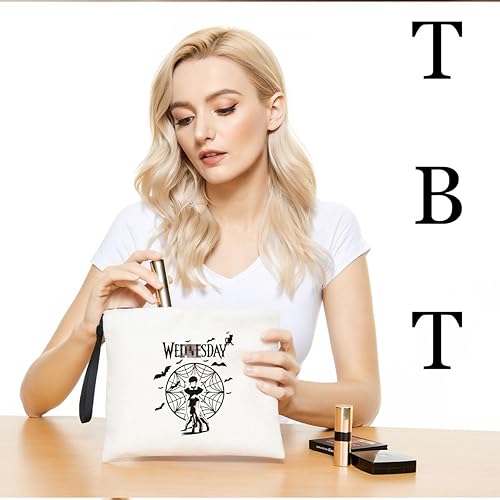 Miniatura 5 de TBT Bolsa de maquillaje Mercancía Los fanáticos de la película de terror Regalo Bolsa de cosméticos, Blanco78