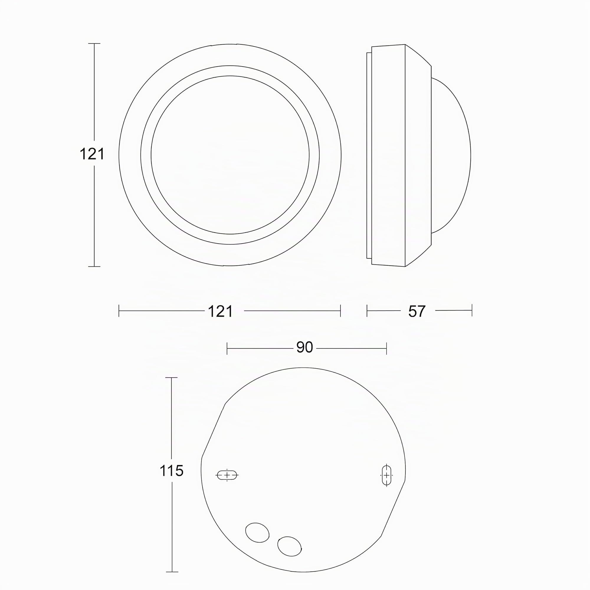 Steinel détecteur de mouvement IS 360-3 blanc, 2000 W, détecteur de mouvement infrarouge PIR 360°, portée 12 m | charge de commutation 2000 W, capteur infrarouge 360°, portée 12 m, adapté aux LED, montage au plafond