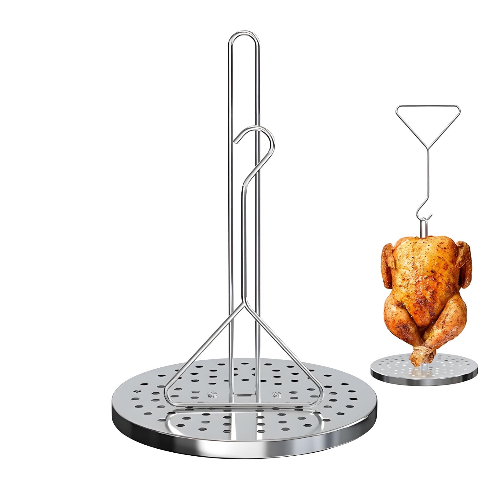 MALSSE Flexible Cooking Rack for Turkeys and Other Meats with Simple Assembly Dishwasher Agreement Post Cooking Cleansing Oil Effluent Rack