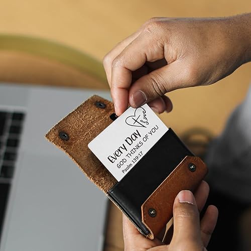 Miniatura 7 de Regalos cristianos inspiradores para mujeres, tarjeta con versículo bíblico grabado en metal, tarjeta de bautismo, regalos de fe, Navidad, Acción de