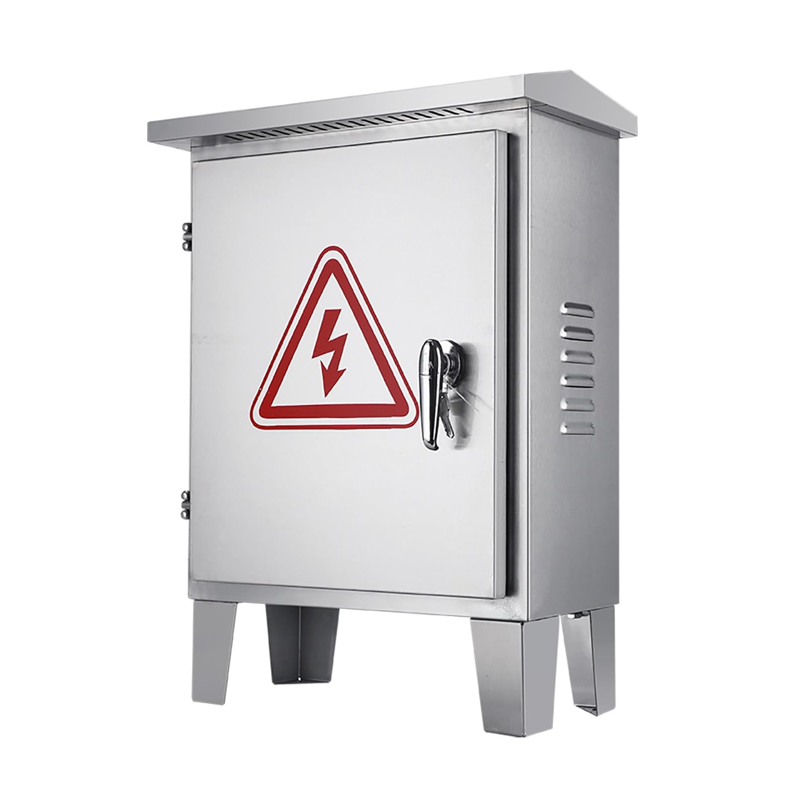 Caja eléctrica vertical impermeable for exteriores de acero inoxidable 304 con soporte extraíble, cerradura, junta y placa de montaje extraíble(27.5x19.6x10in/70x50x25cm)