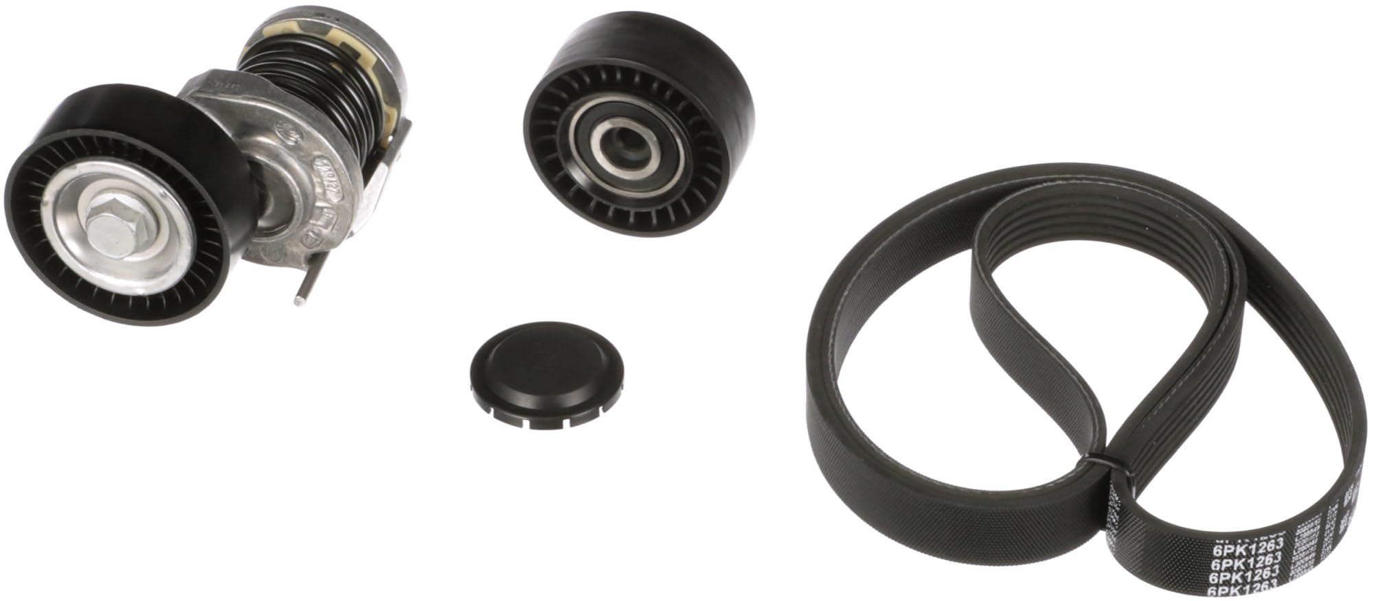 GATES Juego de correas trapeciales poli V K016PK1263 EPDM (Ethylen-Propylen-Dien-Caucho) Compatible con AUDI A4 B8 Avant 8K5 A6 C7 Avant 4G5, 4GD Q5 8RB A4 B8 Sedán 8K2 A5 Sportback 8TA
