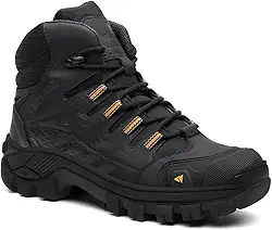 Coturno Masculino Bota Storm em Couro Legítimo Blaqueado Biqueira de PVC B11