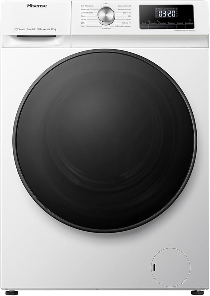 Hisense WFQA1214EVJM Freestanding 12 KG Front Load Washing Durable