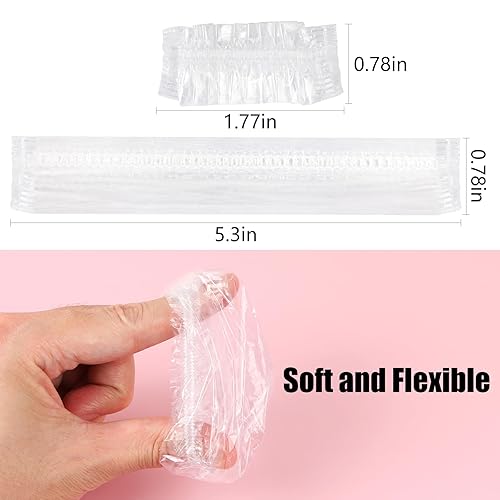 Miniatura 3 de 100 fundas desechables para los oídos para la ducha, de plástico transparente e impermeable, protectores de oídos, cubiertas para los oídos para