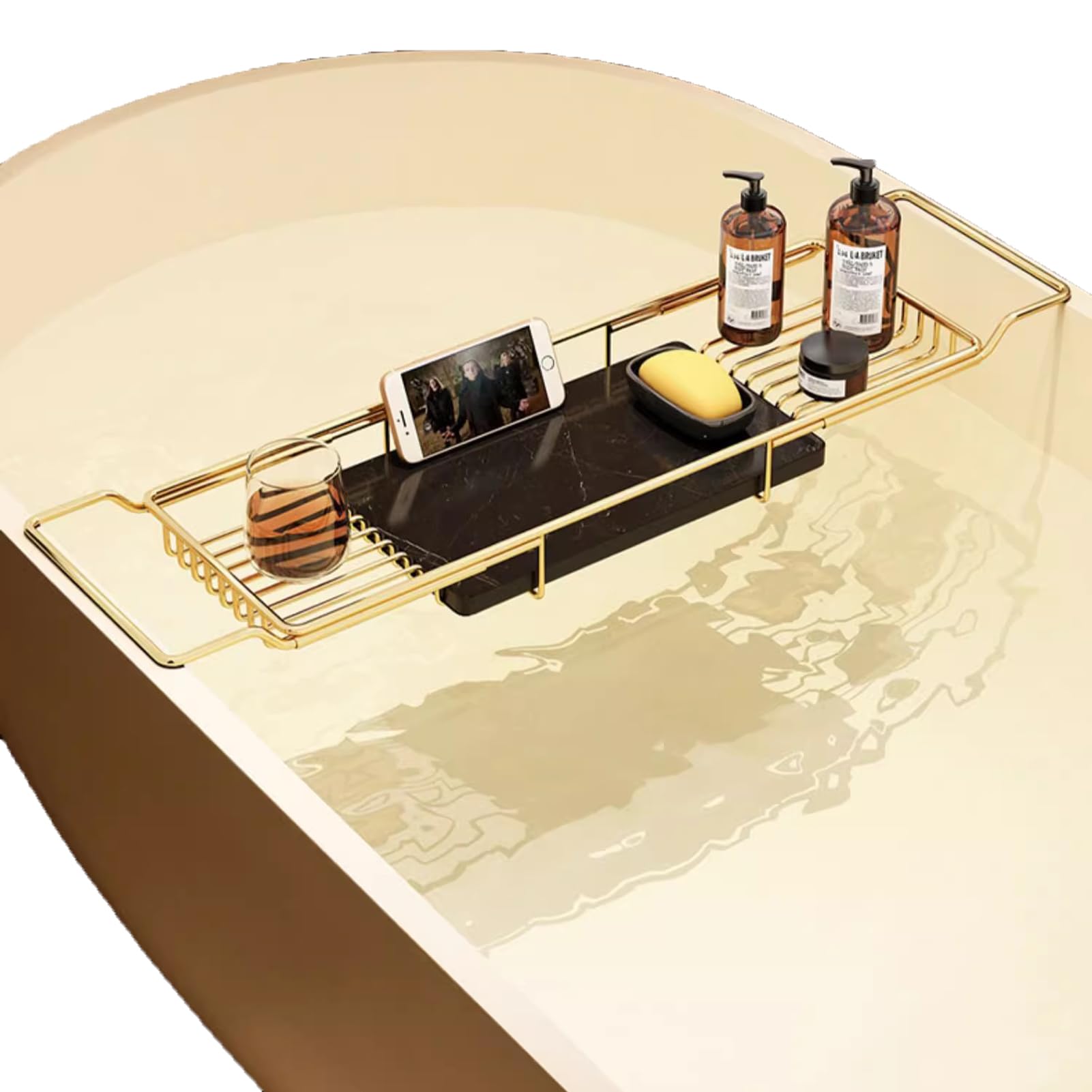 Étagère de bain extensible en acier pour organiser les salles de bain encombrées