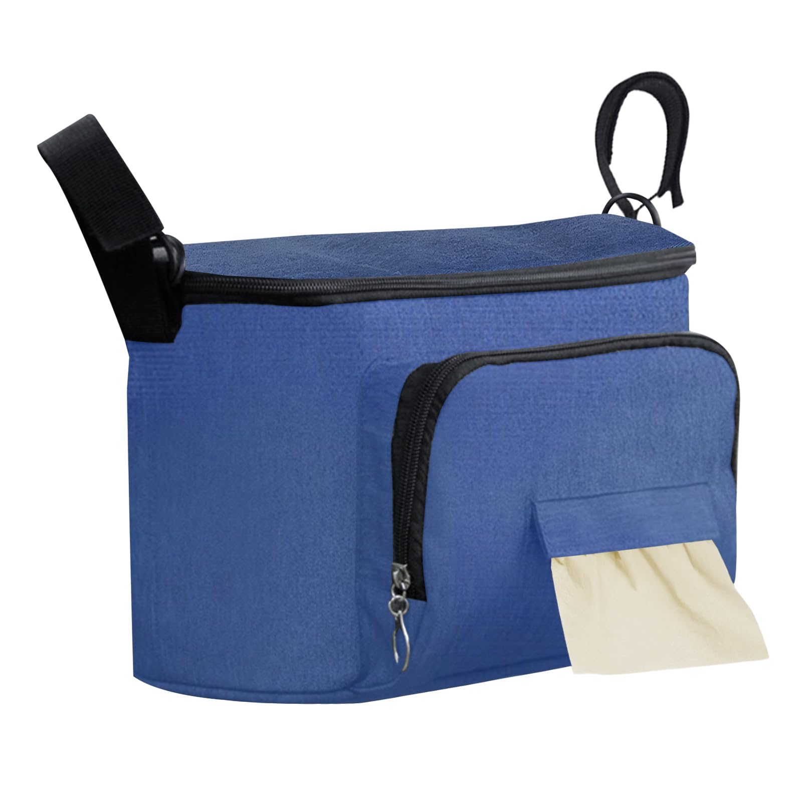 Colexy Organizador universal para cochecito de bebé, bolsa multifunción, resistente al agua, correas de hombro ajustables, bolsas organizadoras para pañales, biberones, azul