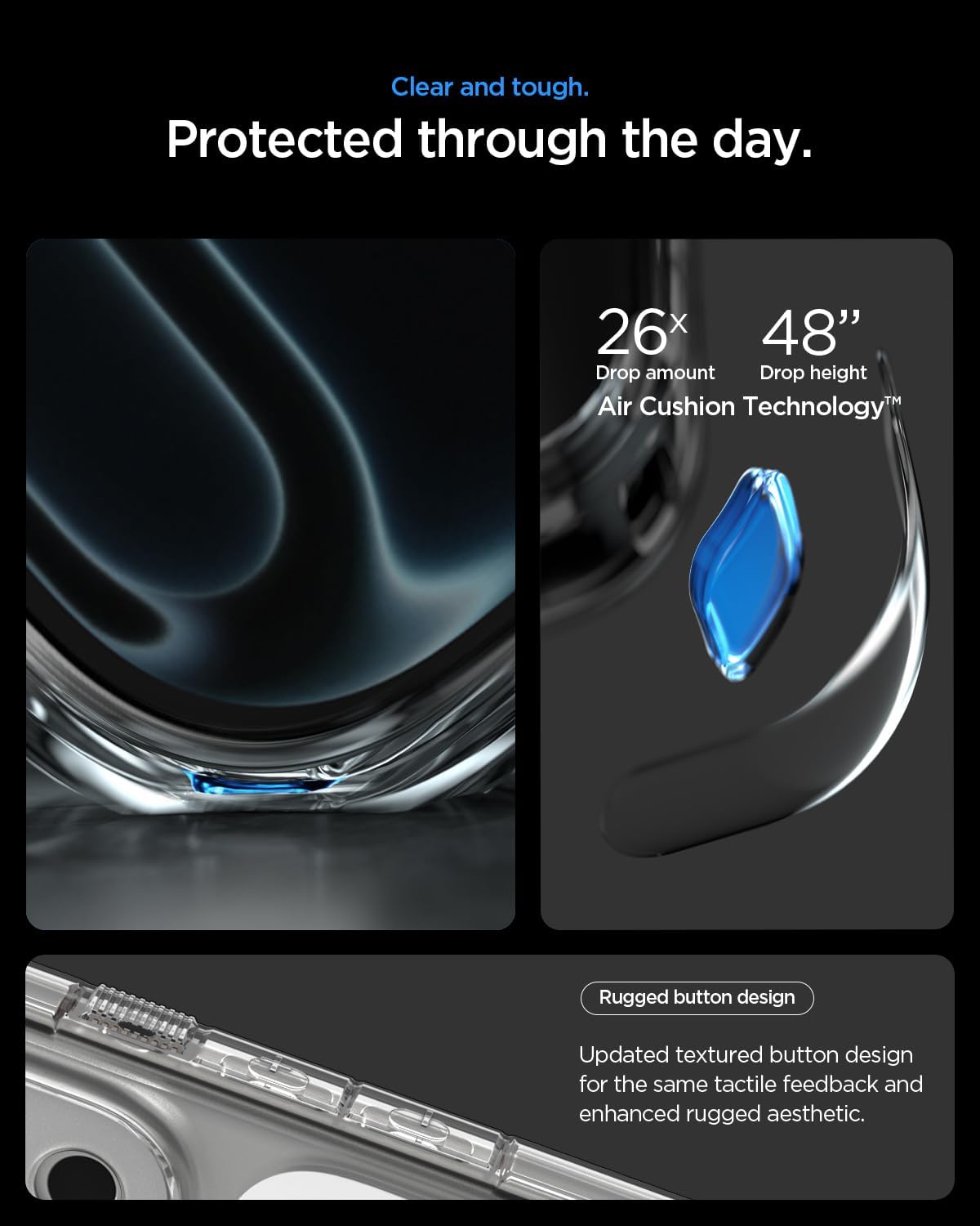 Spigen for iPhone 17 Pro Max Case, Ultra Hybrid T MagFit [Camera Control Button] [Compatible with Magsafe] - Glossy White - Image 7