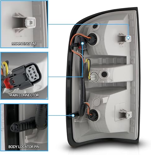 Miniatura 6 de AmeriLite Par de lámparas de freno de repuesto para Chevy Colorado 2015-2022, color rojo transparente, para el lado del pasajero y del conductor